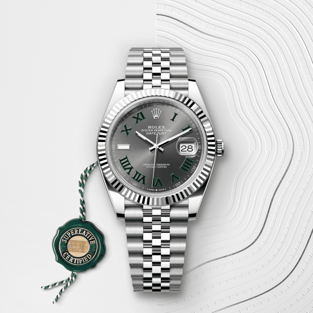 Rolex Datejust 41 Oyster, 41 mm, Oystersteel çelik ve beyaz altın M126334-0022
