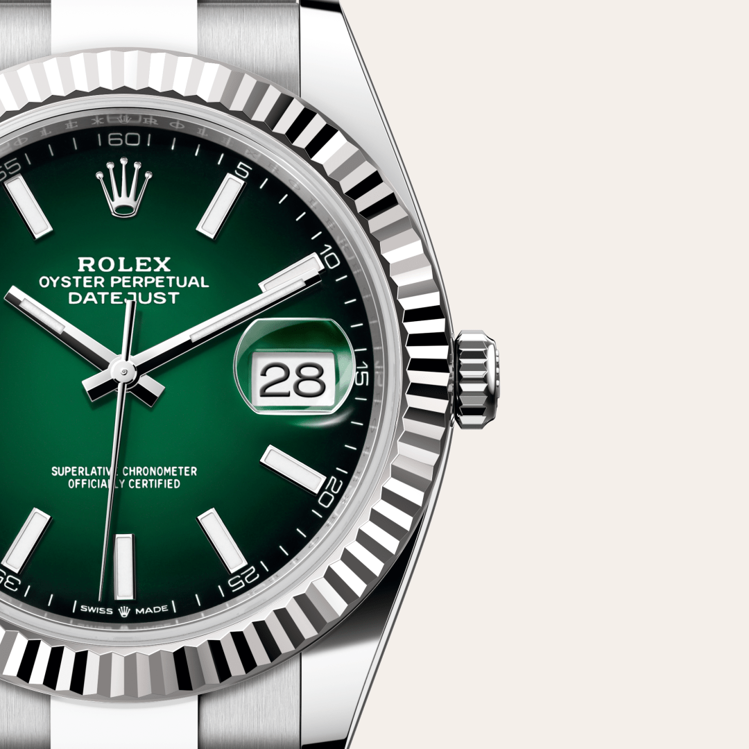 Rolex Datejust 41 Oyster, 41 mm, Oystersteel çelik ve beyaz altın M126334-0033