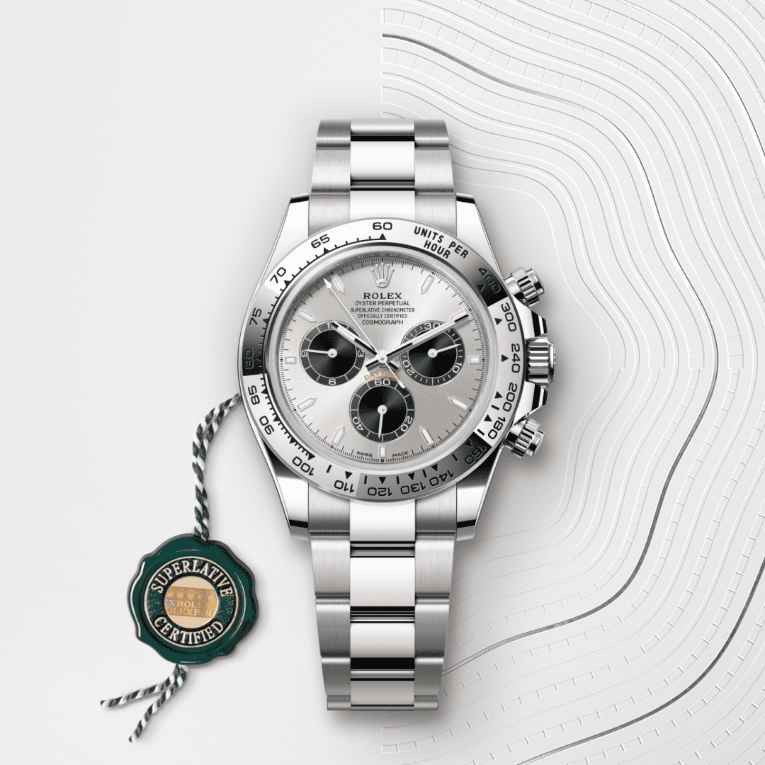 Rolex Cosmograph Daytona Oyster, 40 mm, beyaz altın M126509-0003