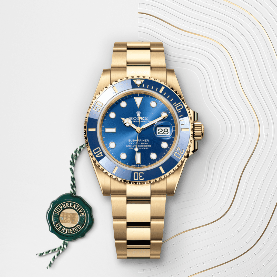 Rolex Submariner Date Oyster, 41 mm, sarı altın M126618LB-0002