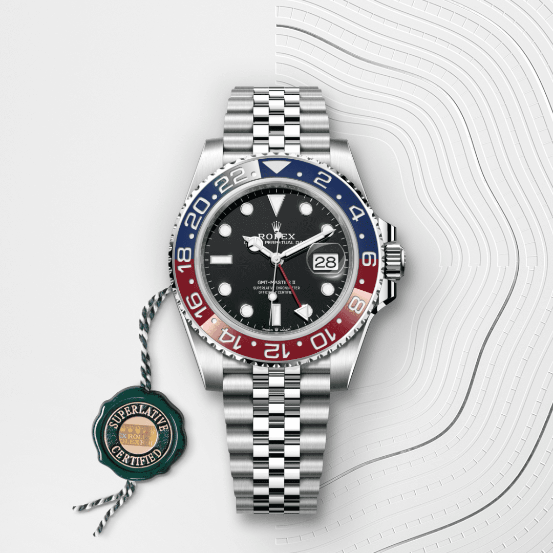Rolex GMT-Master II Oyster, 40 mm, Oystersteel çelik M126710BLRO-0001