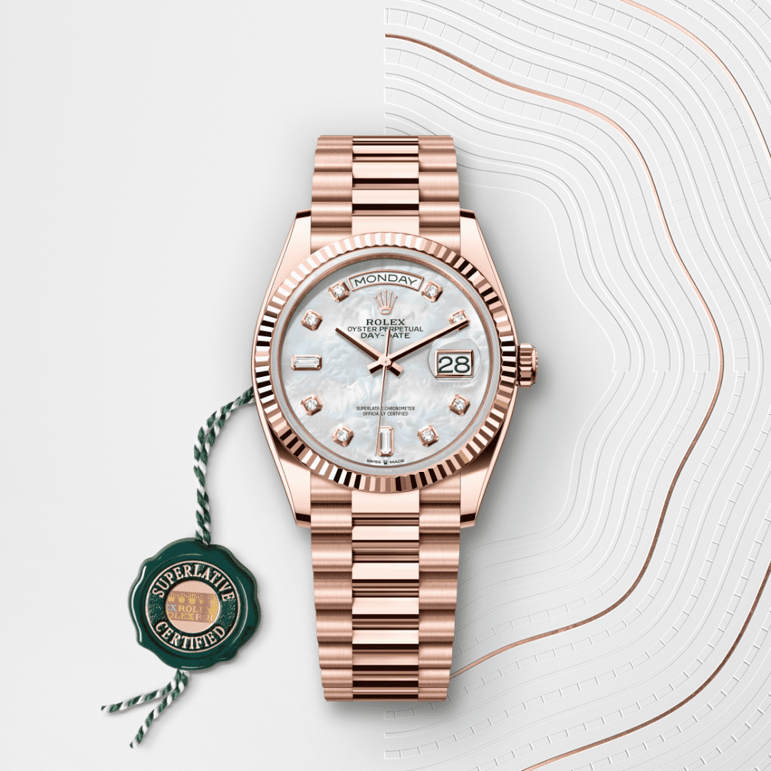 Rolex Day-Date 36 Oyster, 36 mm, Everose altın M128235-0029