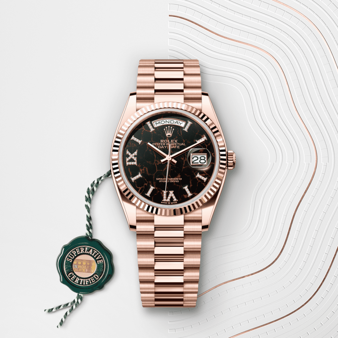 Rolex Day-Date 36 Oyster, 36 mm, Everose altın M128235-0041