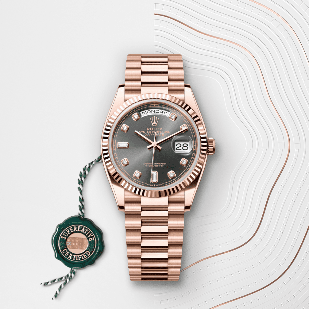 Rolex Day-Date 36 Oyster, 36 mm, Everose altın M128235-0050