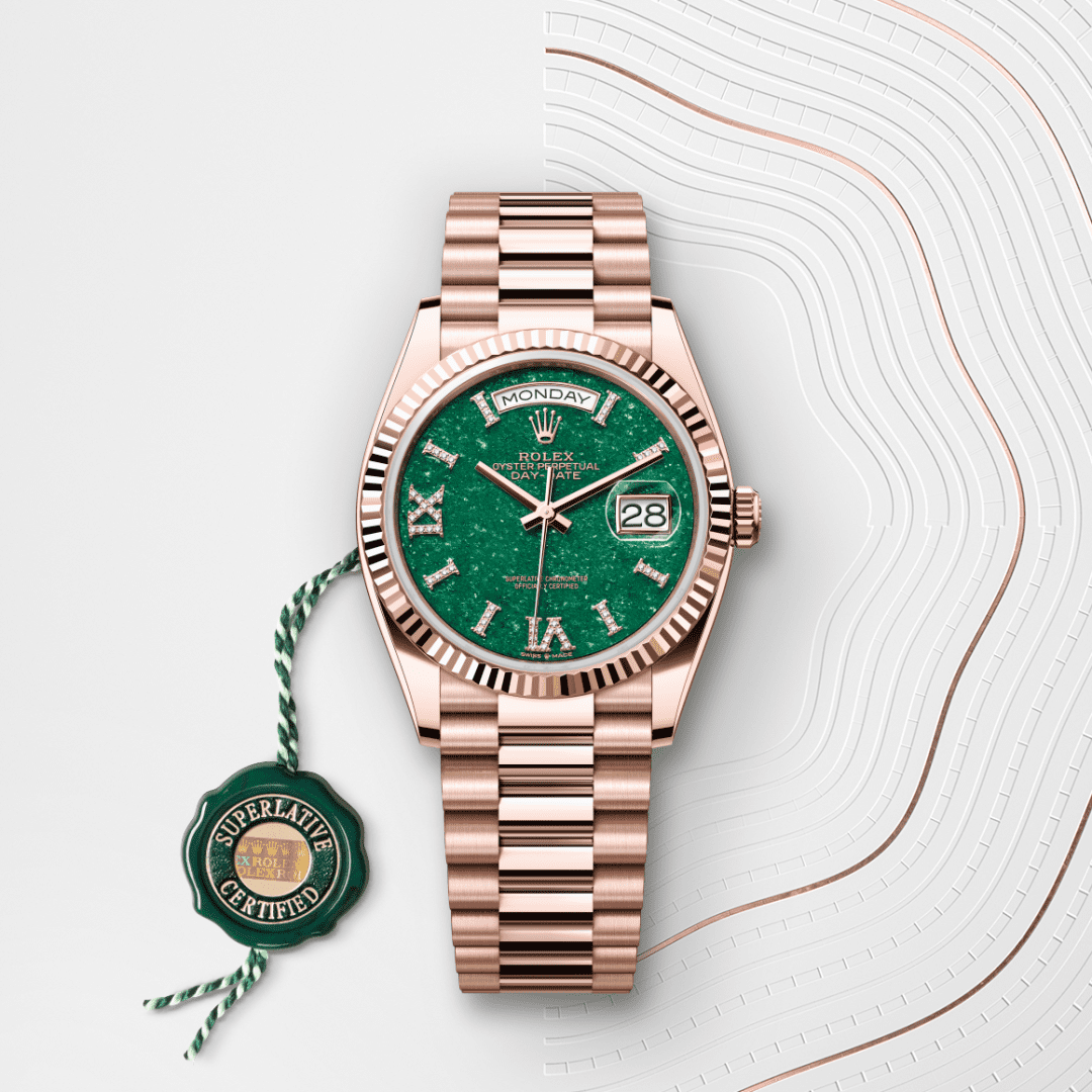 Rolex Day-Date 36 Oyster, 36 mm, Everose altın M128235-0068