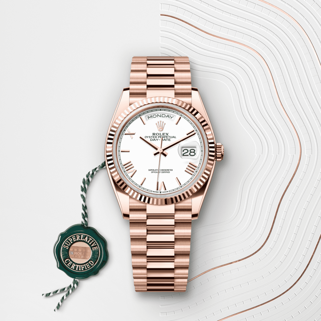 Rolex Day-Date 36 Oyster, 36 mm, Everose altın M128235-0070
