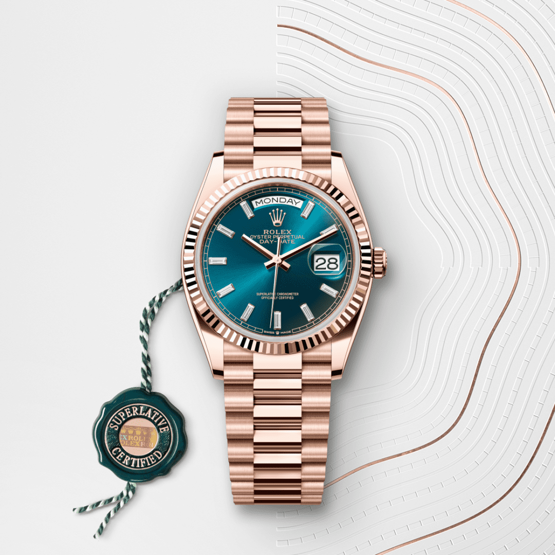 Rolex Day-Date 36 Oyster, 36 mm, Everose altın M128235-0085