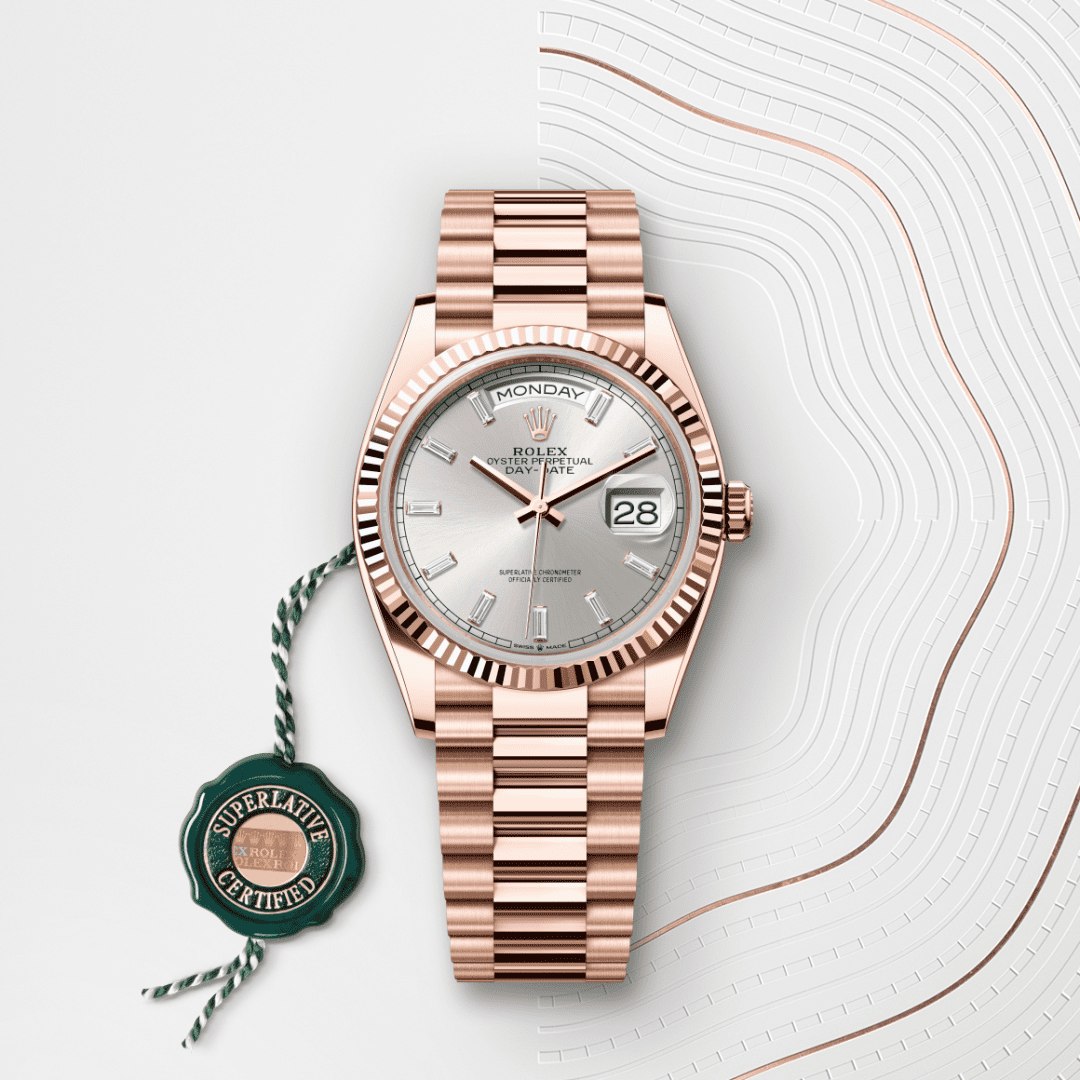 Rolex Day-Date 36 Oyster, 36 mm, Everose altın M128235-0087
