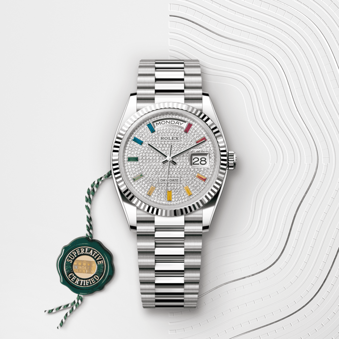 Rolex Day-Date 36 Oyster, 36 mm, beyaz altın M128239-0019