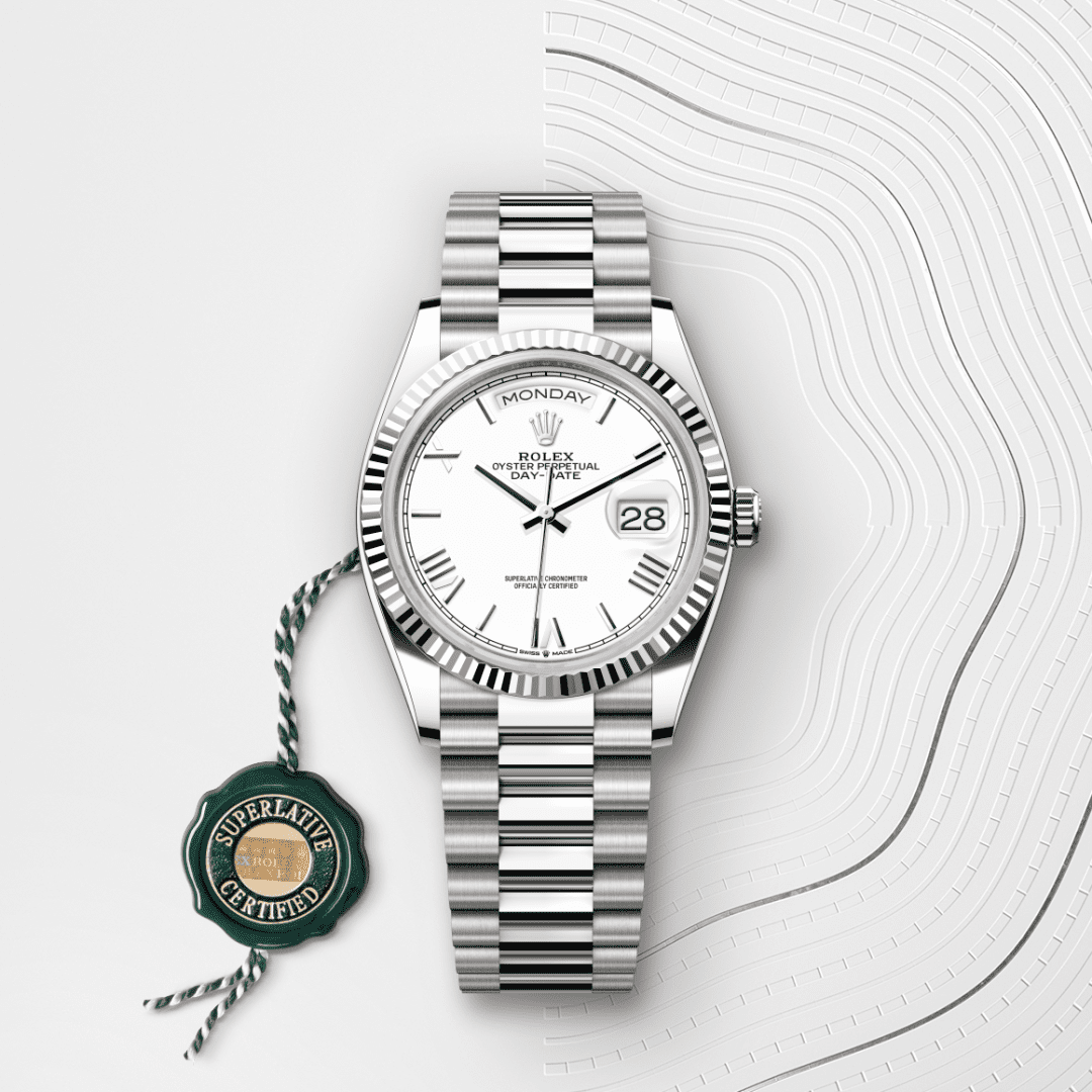 Rolex Day-Date 36 Oyster, 36 mm, beyaz altın M128239-0059