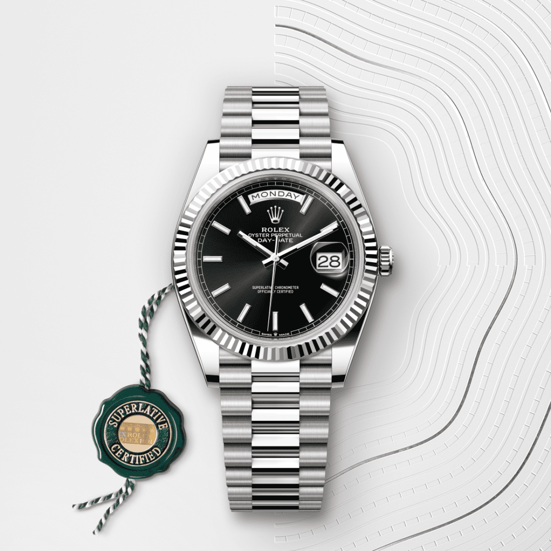 Rolex Day-Date 40 Oyster, 40 mm, beyaz altın M228239-0004