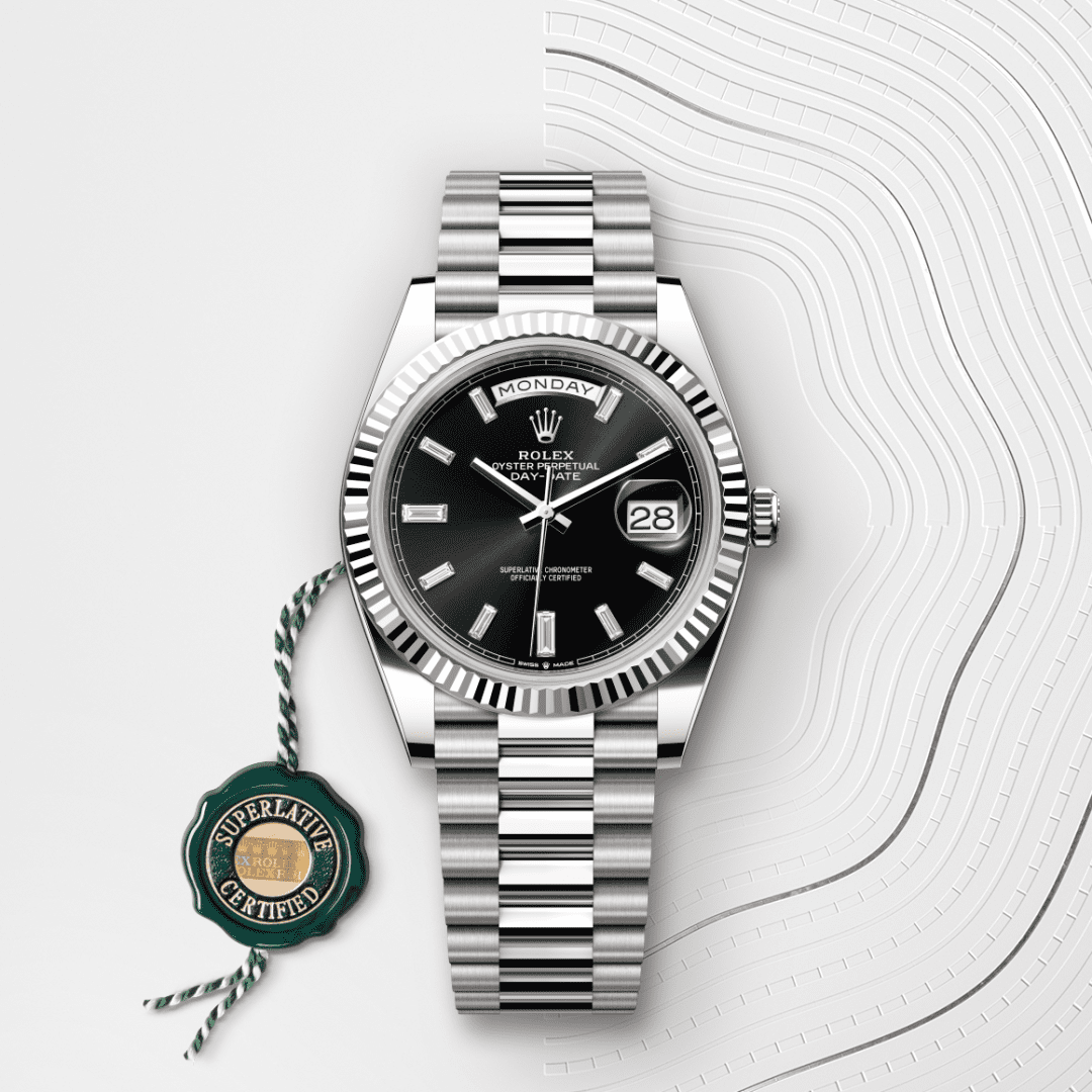 Rolex Day-Date 40 Oyster, 40 mm, beyaz altın M228239-0005