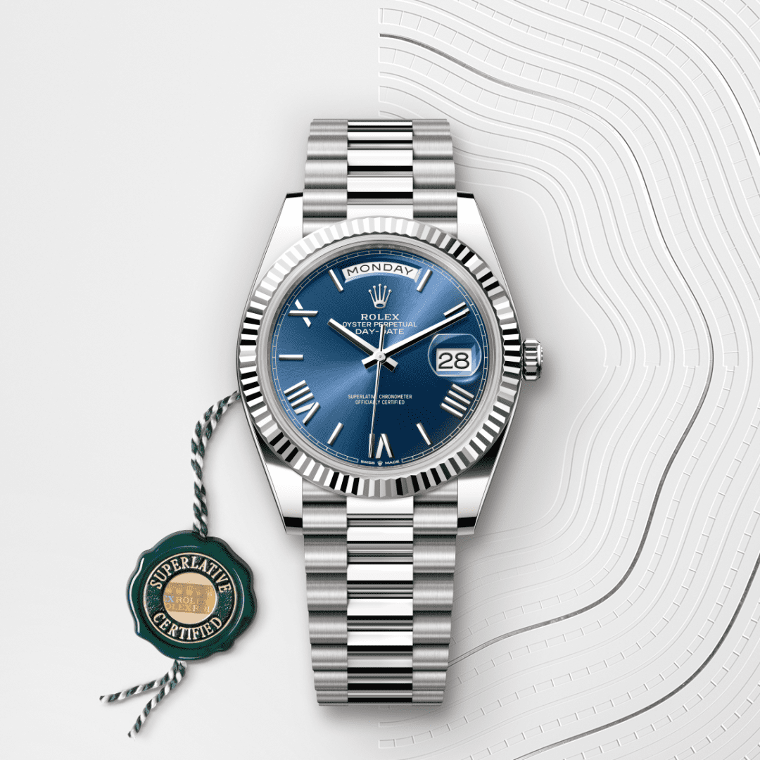 Rolex Day-Date 40 Oyster, 40 mm, beyaz altın M228239-0007