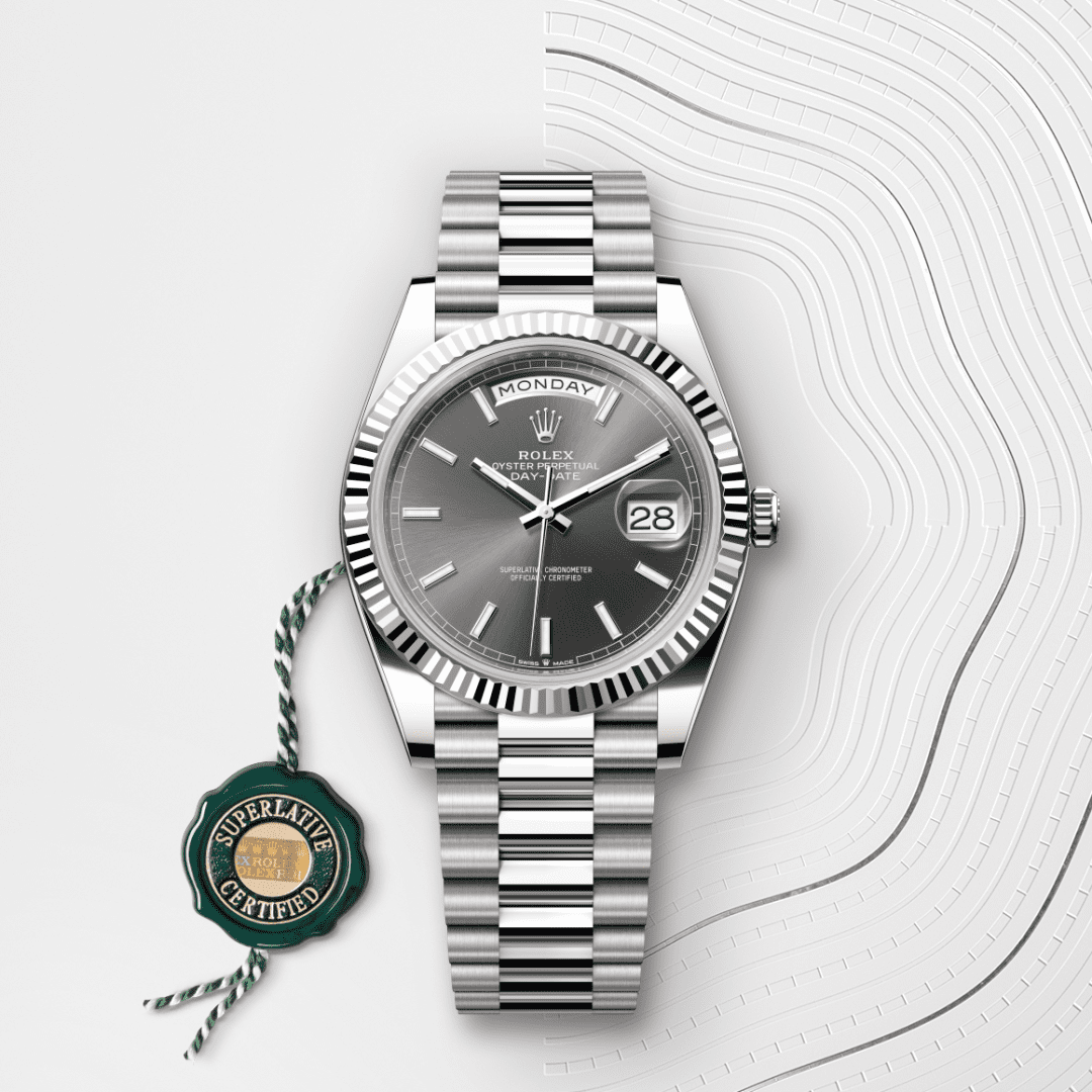 Rolex Day-Date 40 Oyster, 40 mm, beyaz altın M228239-0060