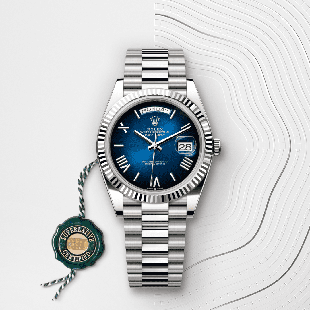 Rolex Day-Date 40 Oyster, 40 mm, beyaz altın M228239-0076