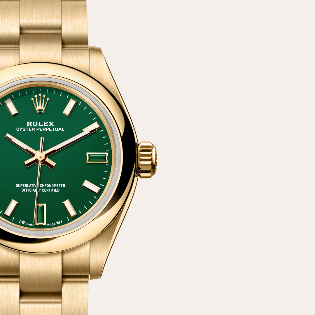 Rolex Oyster Perpetual 28 Oyster, 28 mm, sarı altın M276208-0002