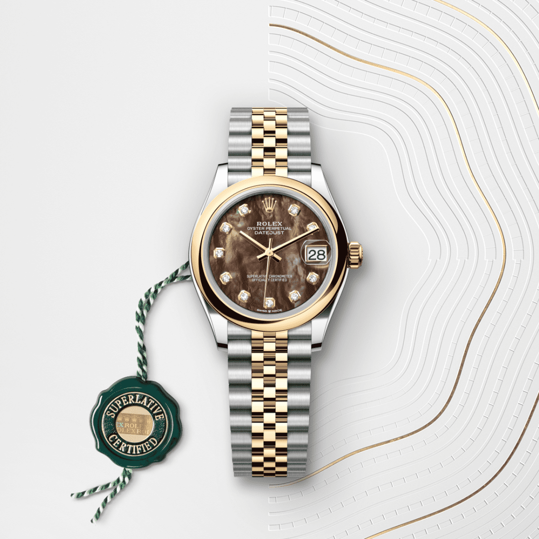 Rolex Datejust 31 Oyster, 31 mm, Oystersteel çelik ve sarı altın M278243-0024