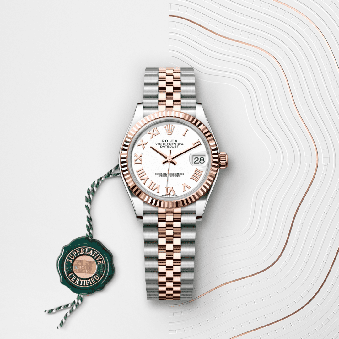 Rolex Datejust 31 Oyster, 31 mm, Oystersteel çelik ve Everose altın M278271-0002