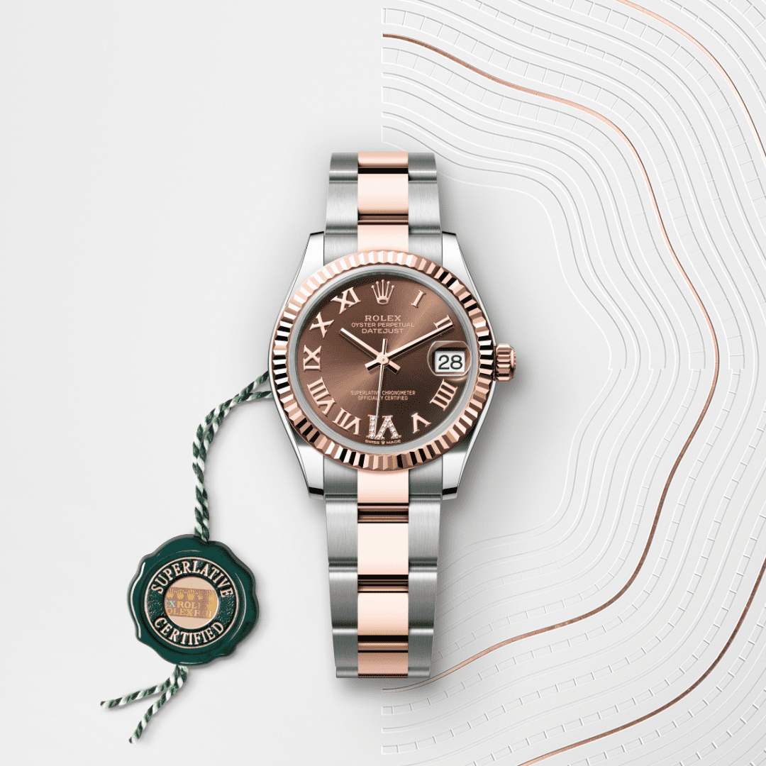 Rolex Datejust 31 Oyster, 31 mm, Oystersteel çelik ve Everose altın M278271-0003