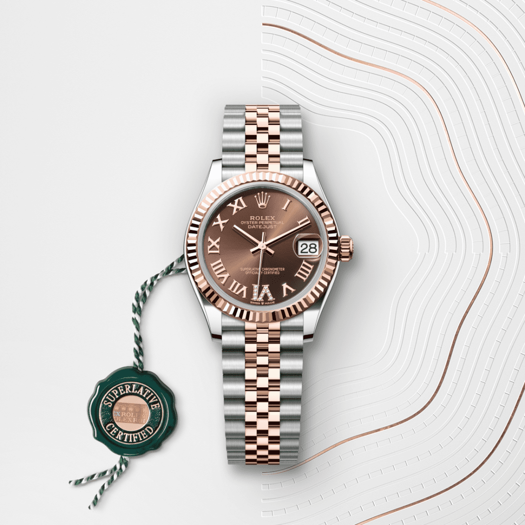 Rolex Datejust 31 Oyster, 31 mm, Oystersteel çelik ve Everose altın M278271-0004
