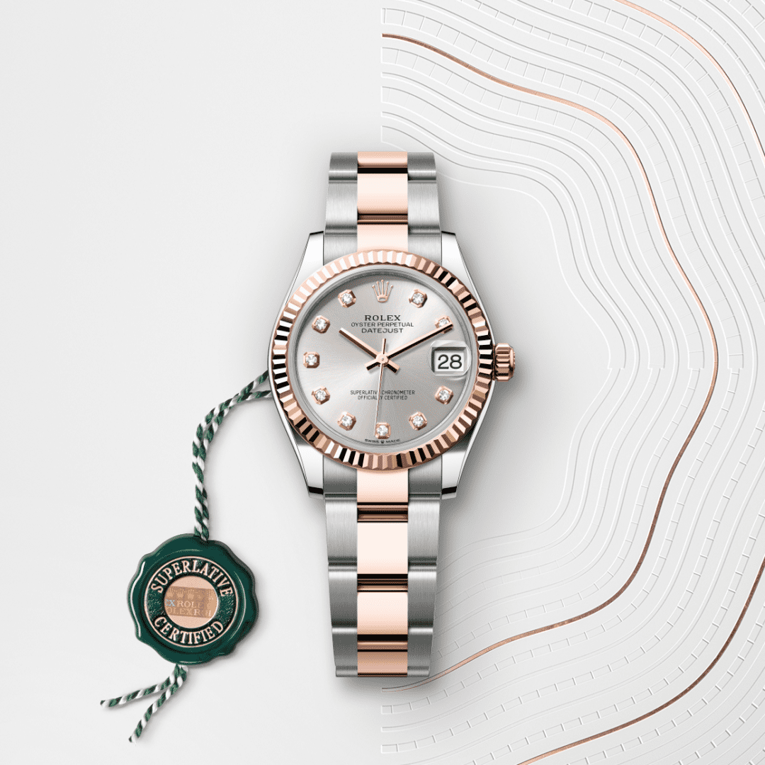Rolex Datejust 31 Oyster, 31 mm, Oystersteel çelik ve Everose altın M278271-0015