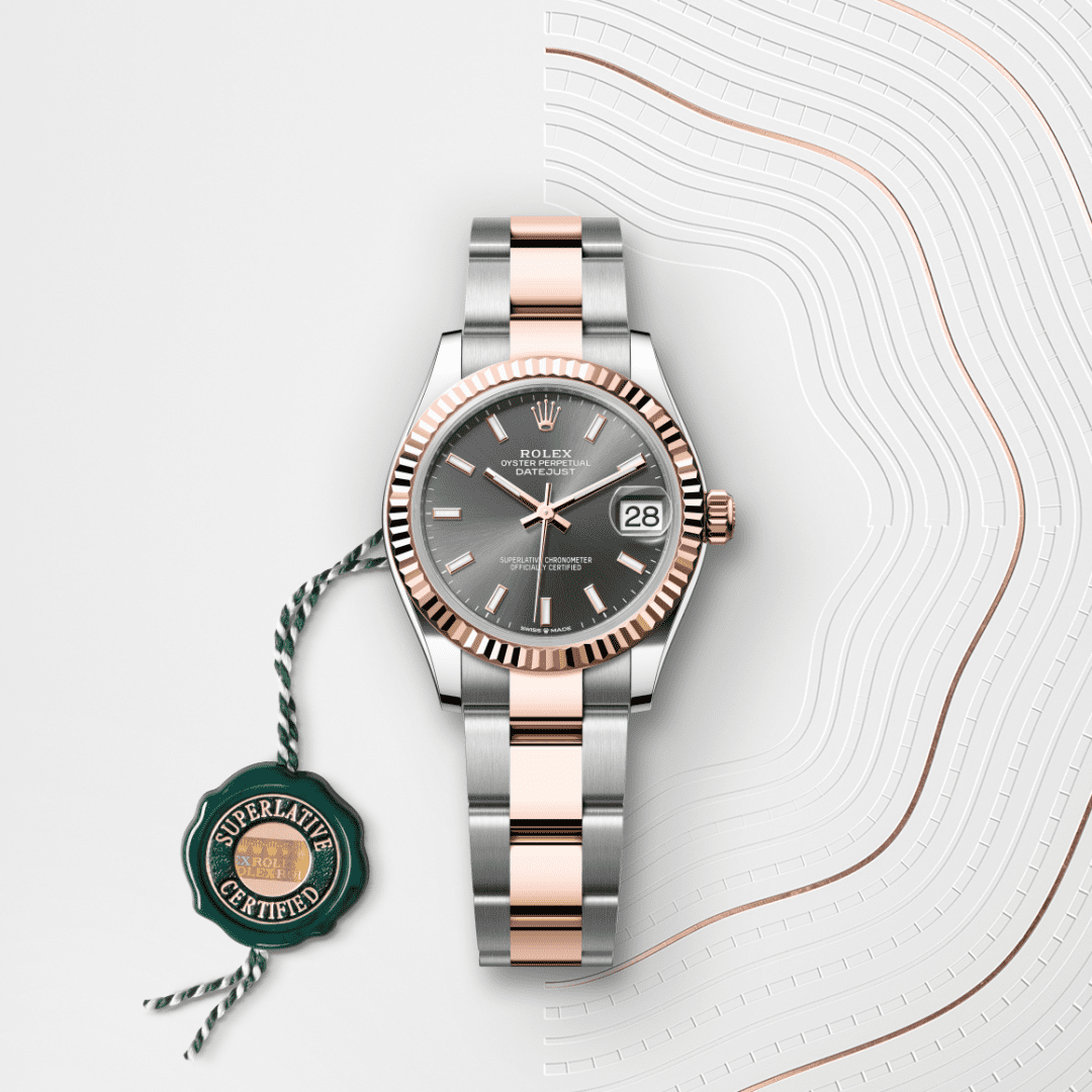 Rolex Datejust 31 Oyster, 31 mm, Oystersteel çelik ve Everose altın M278271-0017