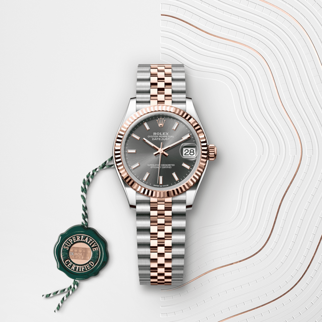 Rolex Datejust 31 Oyster, 31 mm, Oystersteel çelik ve Everose altın M278271-0018