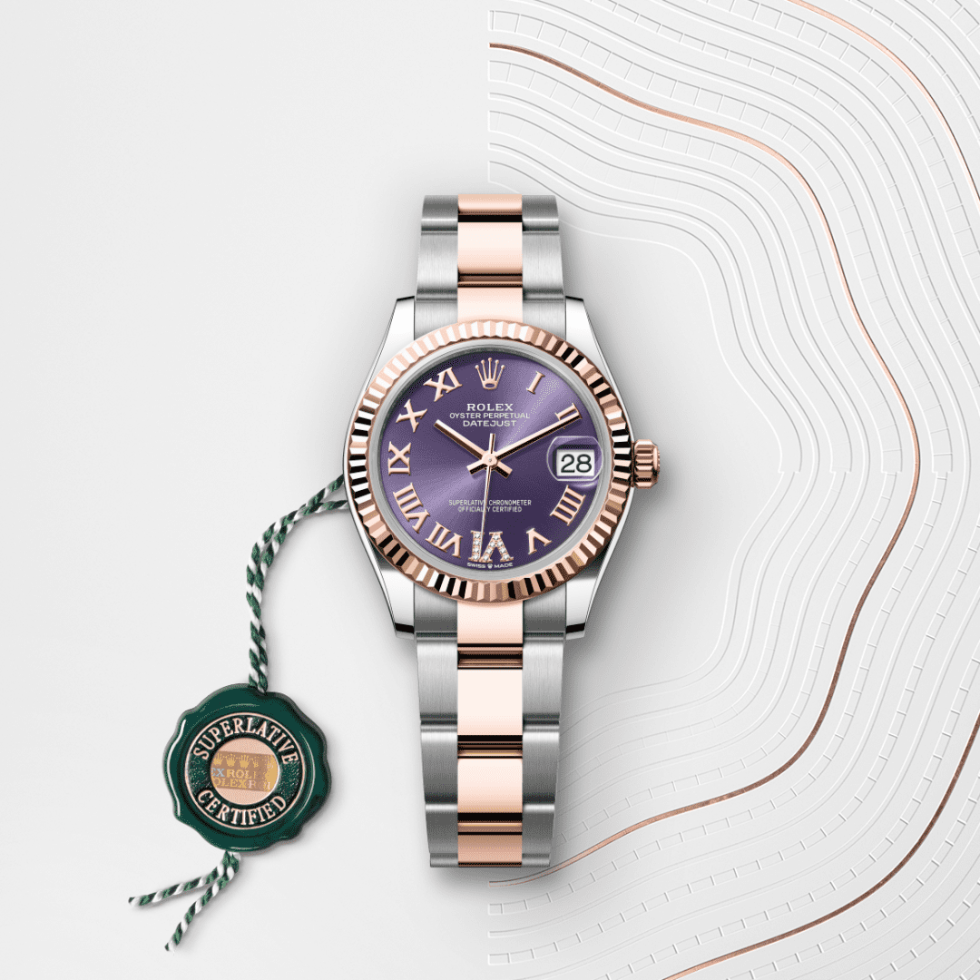 Rolex Datejust 31 Oyster, 31 mm, Oystersteel çelik ve Everose altın M278271-0019