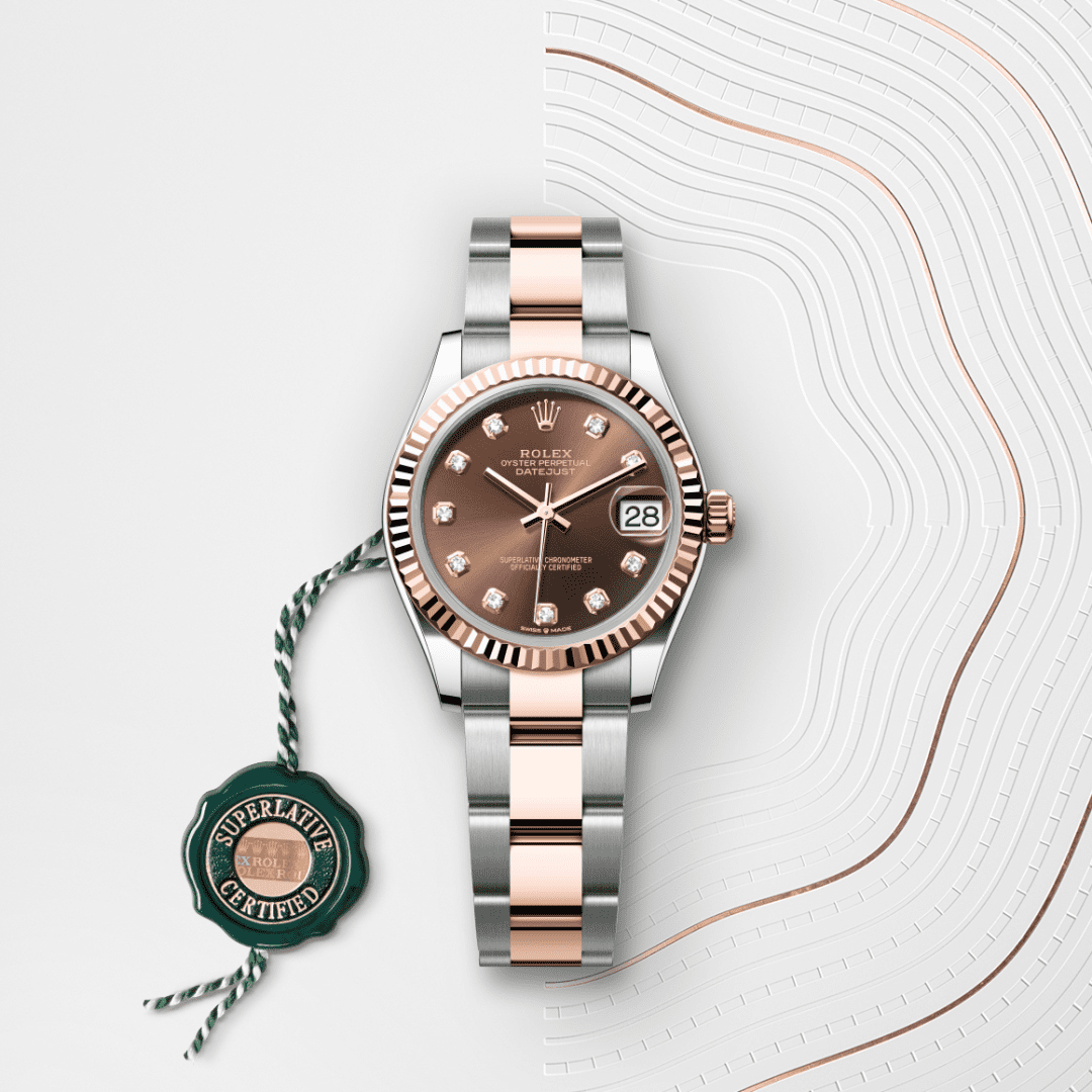 Rolex Datejust 31 Oyster, 31 mm, Oystersteel çelik ve Everose altın M278271-0027