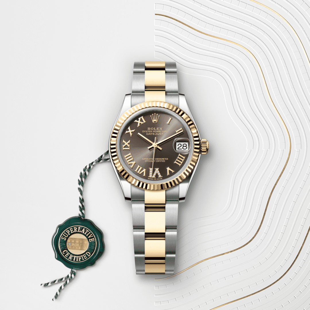 Rolex Datejust 31 Oyster, 31 mm, Oystersteel çelik ve sarı altın M278273-0017