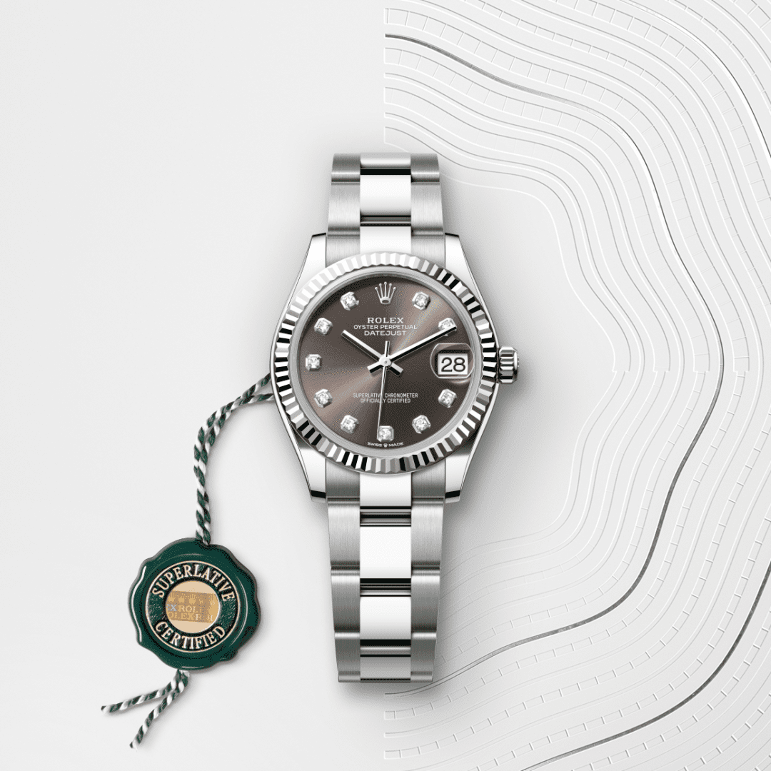 Rolex Datejust 31 Oyster, 31 mm, Oystersteel çelik ve beyaz altın M278274-0007
