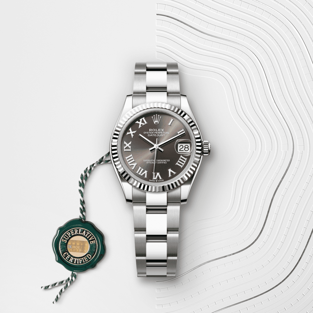 Rolex Datejust 31 Oyster, 31 mm, Oystersteel çelik ve beyaz altın M278274-0021