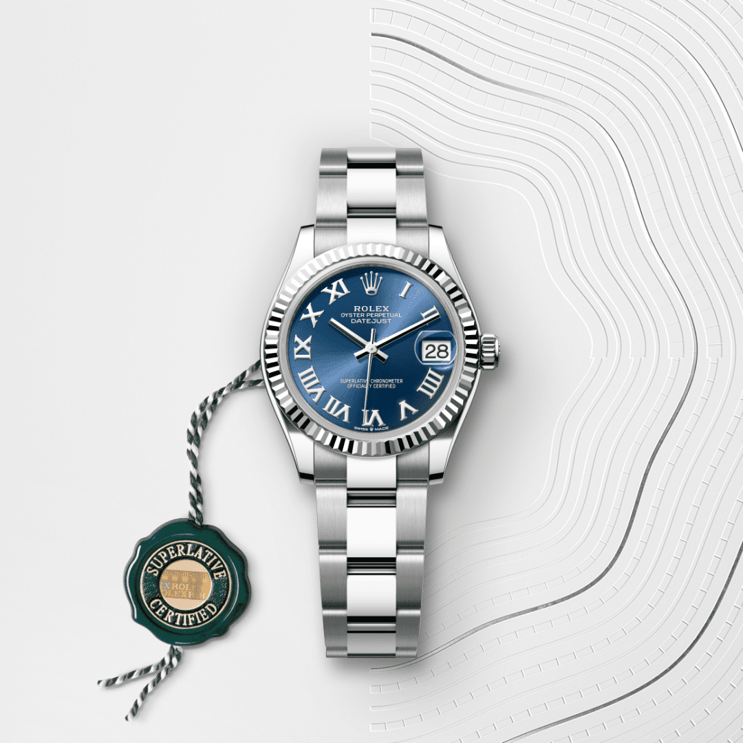 Rolex Datejust 31 Oyster, 31 mm, Oystersteel çelik ve beyaz altın M278274-0033