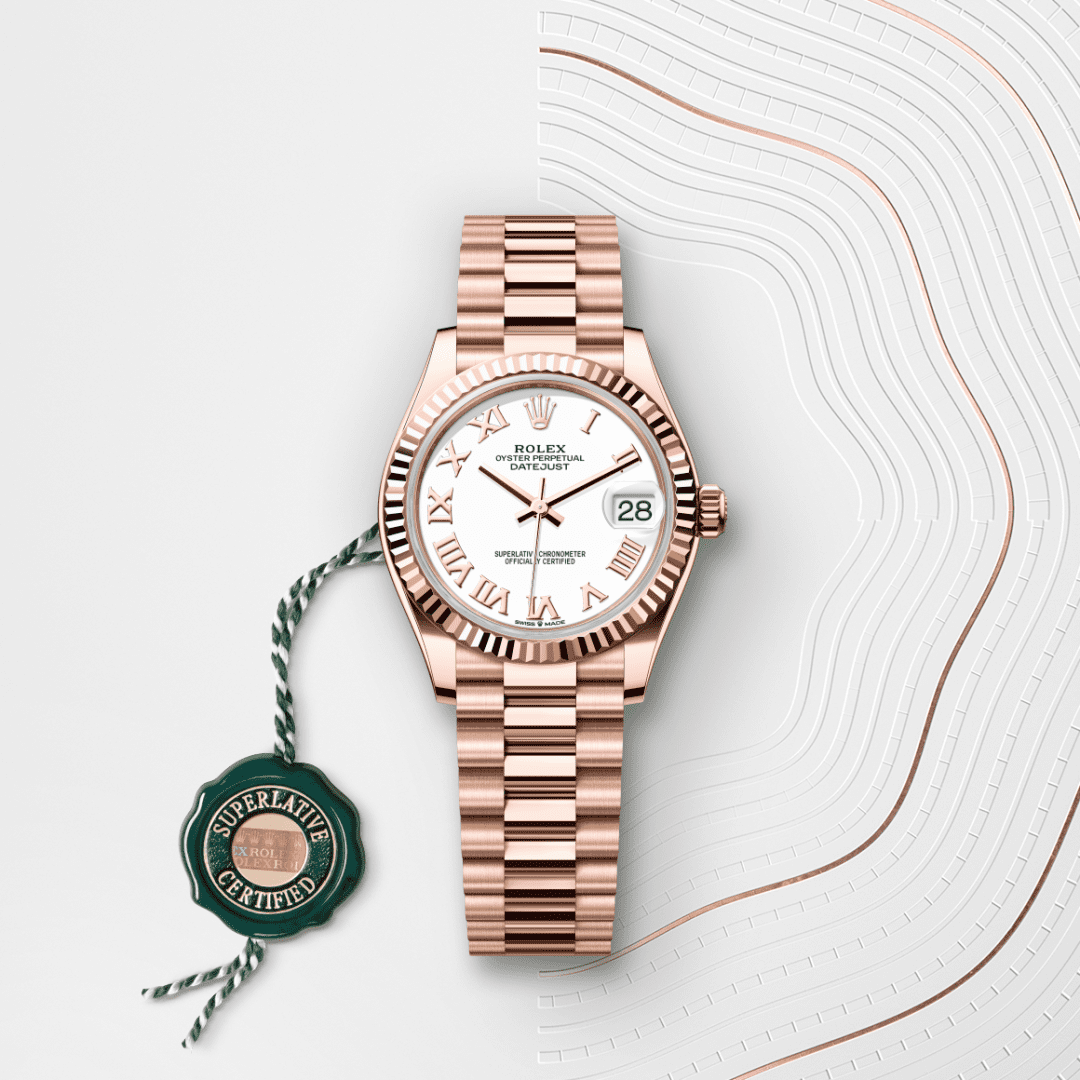 Rolex Datejust 31 Oyster, 31 mm, Everose altın M278275-0019