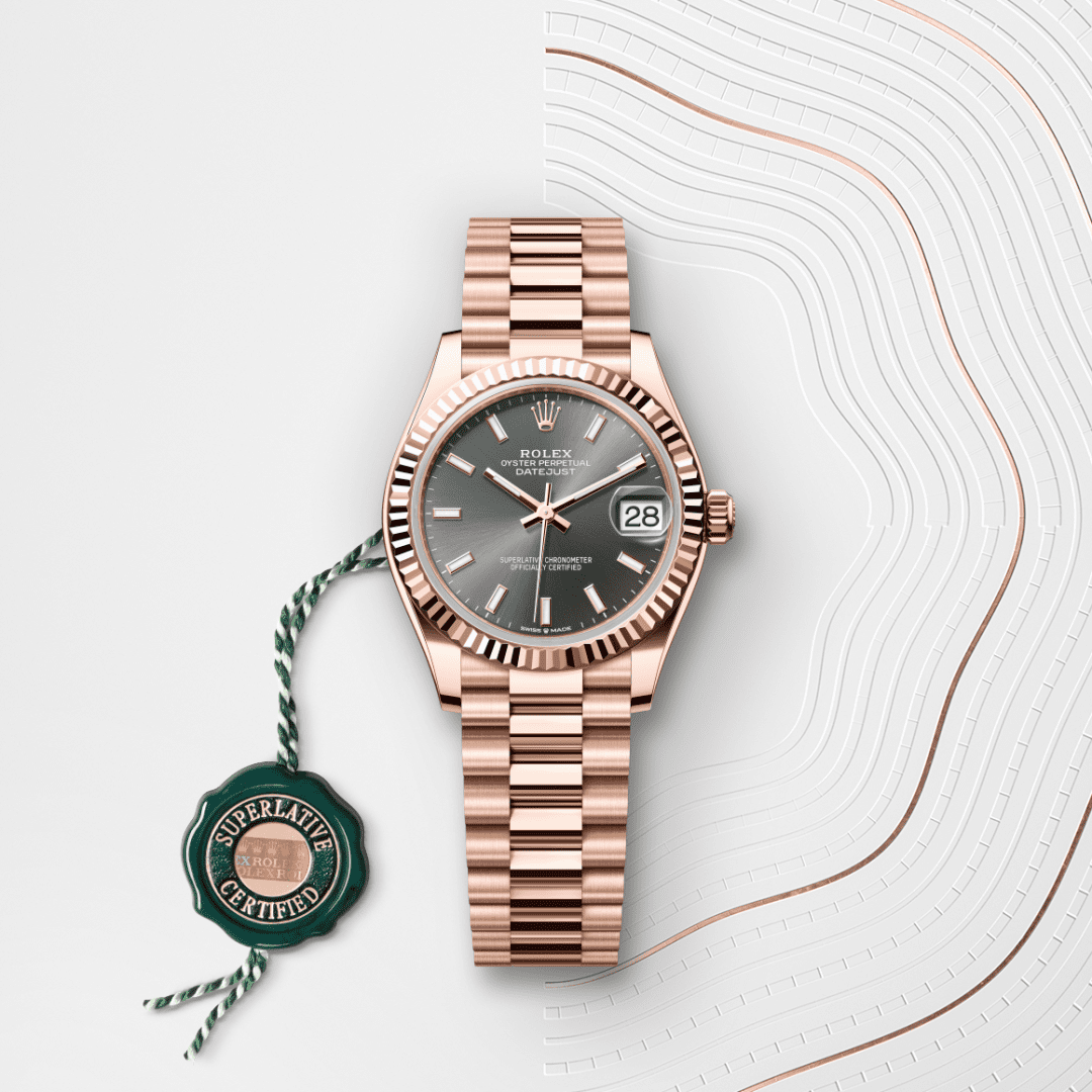 Rolex Datejust 31 Oyster, 31 mm, Everose altın M278275-0027