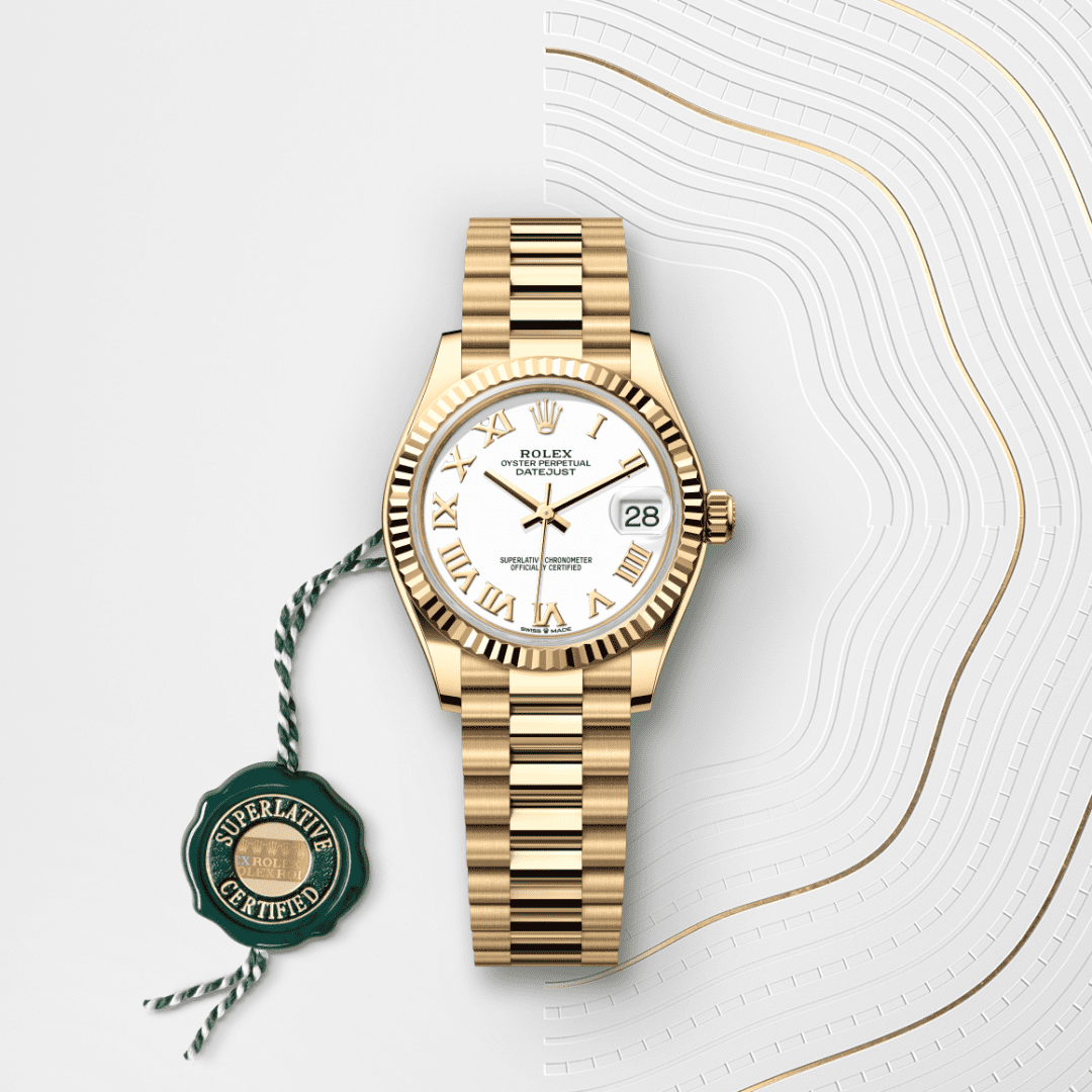 Rolex Datejust 31 Oyster, 31 mm, sarı altın M278278-0020