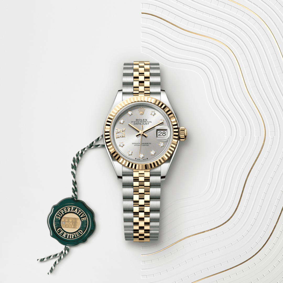 Rolex Lady-Datejust Oyster, 28 mm, Oystersteel çelik ve sarı altın M279173-0003