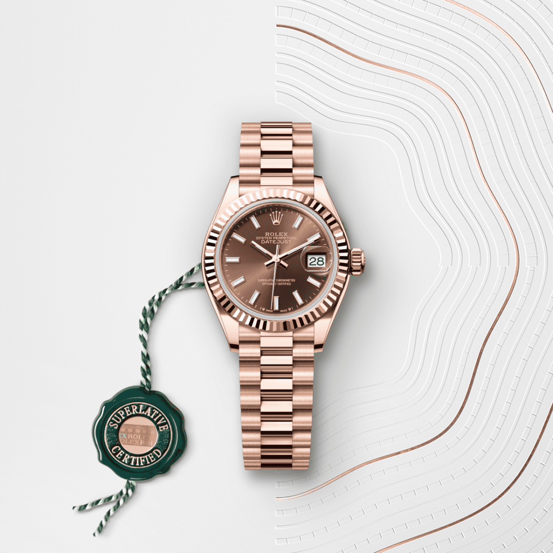 Rolex Lady-Datejust Oyster, 28 mm, Everose altın M279175-0007