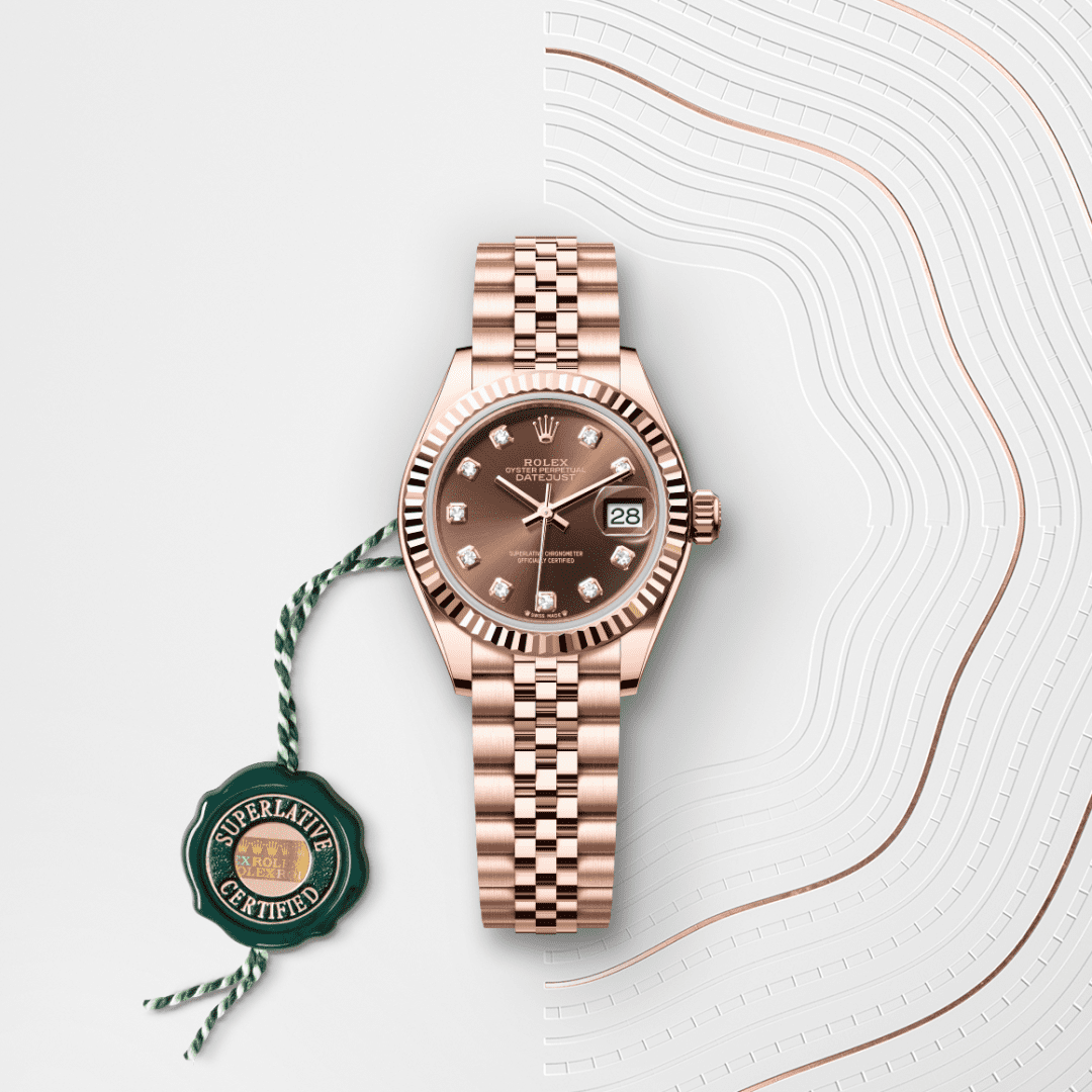 Rolex Lady-Datejust Oyster, 28 mm, Everose altın M279175-0010
