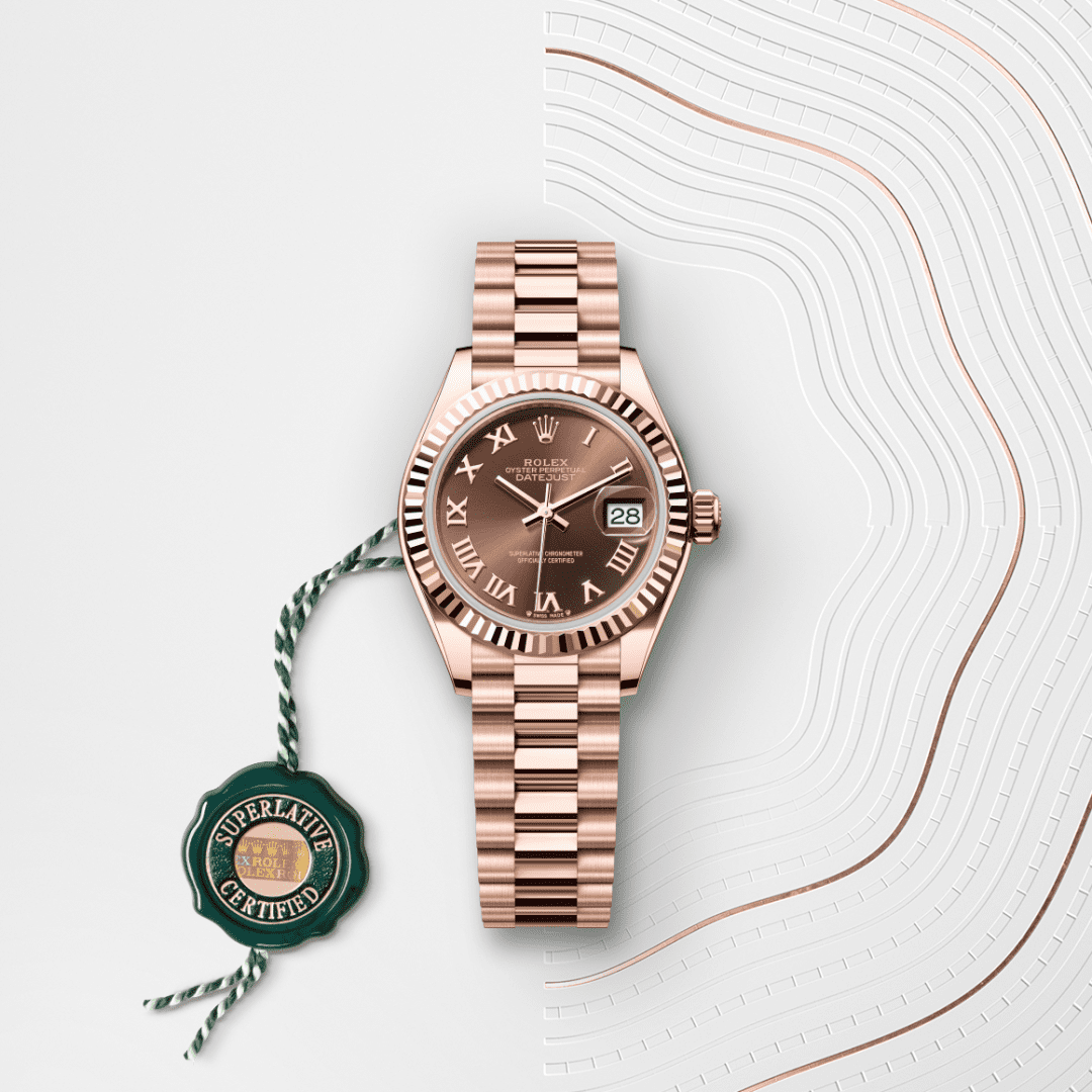 Rolex Lady-Datejust Oyster, 28 mm, Everose altın M279175-0014