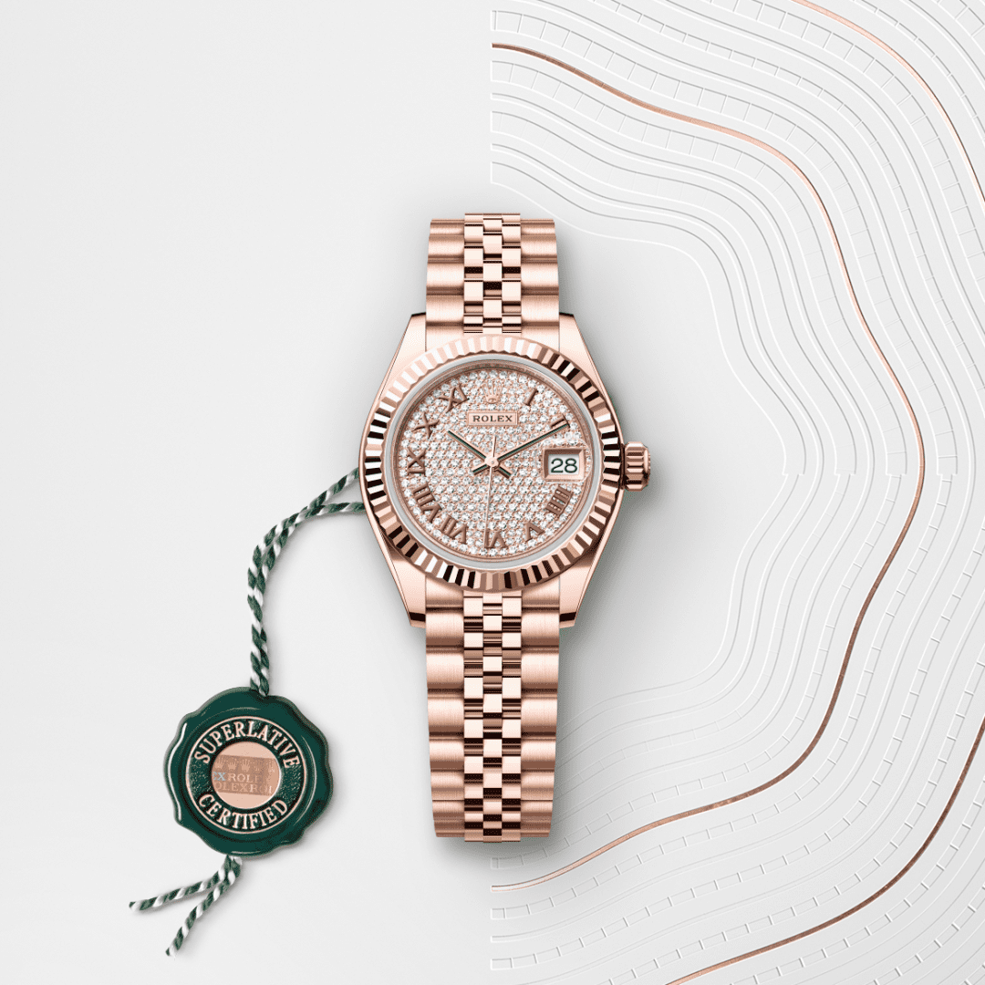 Rolex Lady-Datejust Oyster, 28 mm, Everose altın M279175-0024