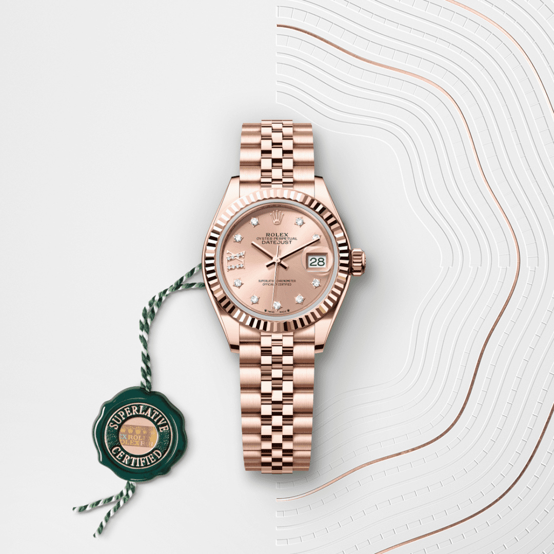 Rolex Lady-Datejust Oyster, 28 mm, Everose altın M279175-0030