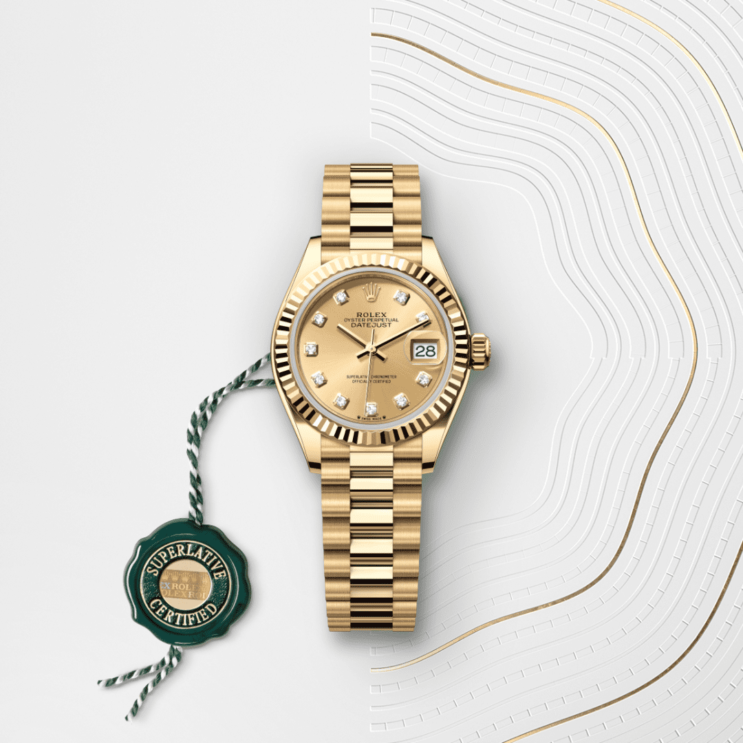 Rolex Lady-Datejust Oyster, 28 mm, sarı altın M279178-0017
