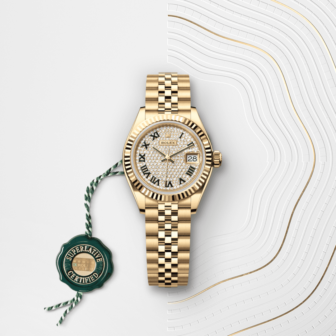 Rolex Lady-Datejust Oyster, 28 mm, sarı altın M279178-0032