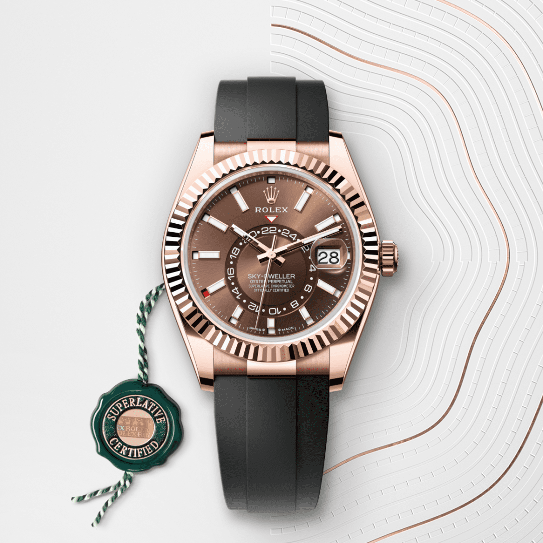 Rolex Sky-Dweller Oyster, 42 mm, Everose altın M336235-0002