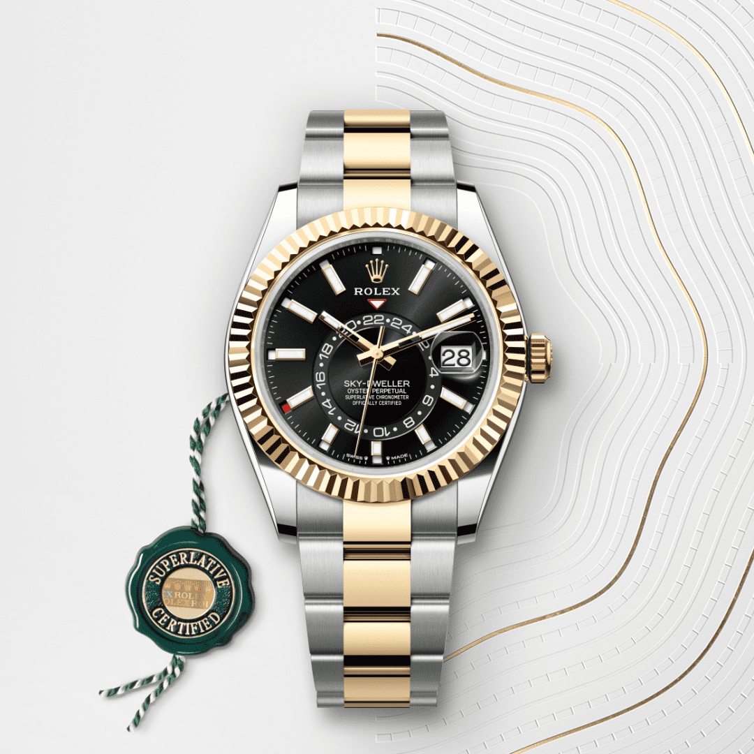 Rolex Sky-Dweller Oyster, 42 mm, Oystersteel çelik ve sarı altın M336933-0003