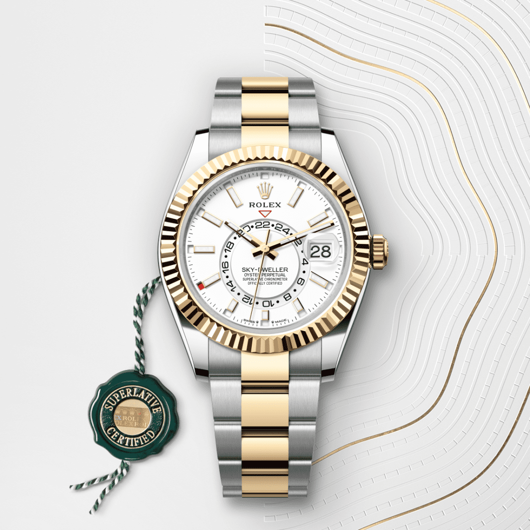 Rolex Sky-Dweller Oyster, 42 mm, Oystersteel çelik ve sarı altın M336933-0005
