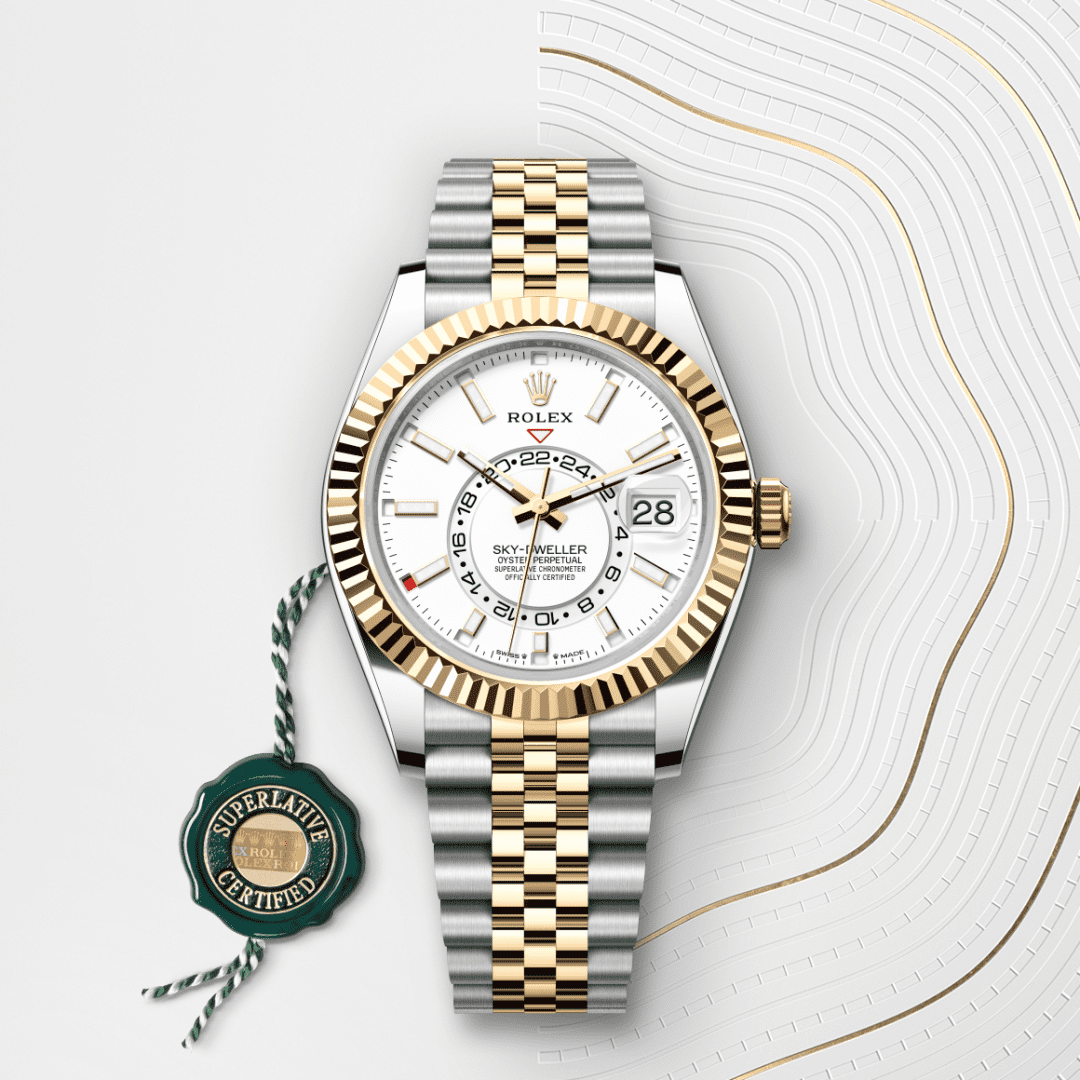 Rolex Sky-Dweller Oyster, 42 mm, Oystersteel çelik ve sarı altın M336933-0006