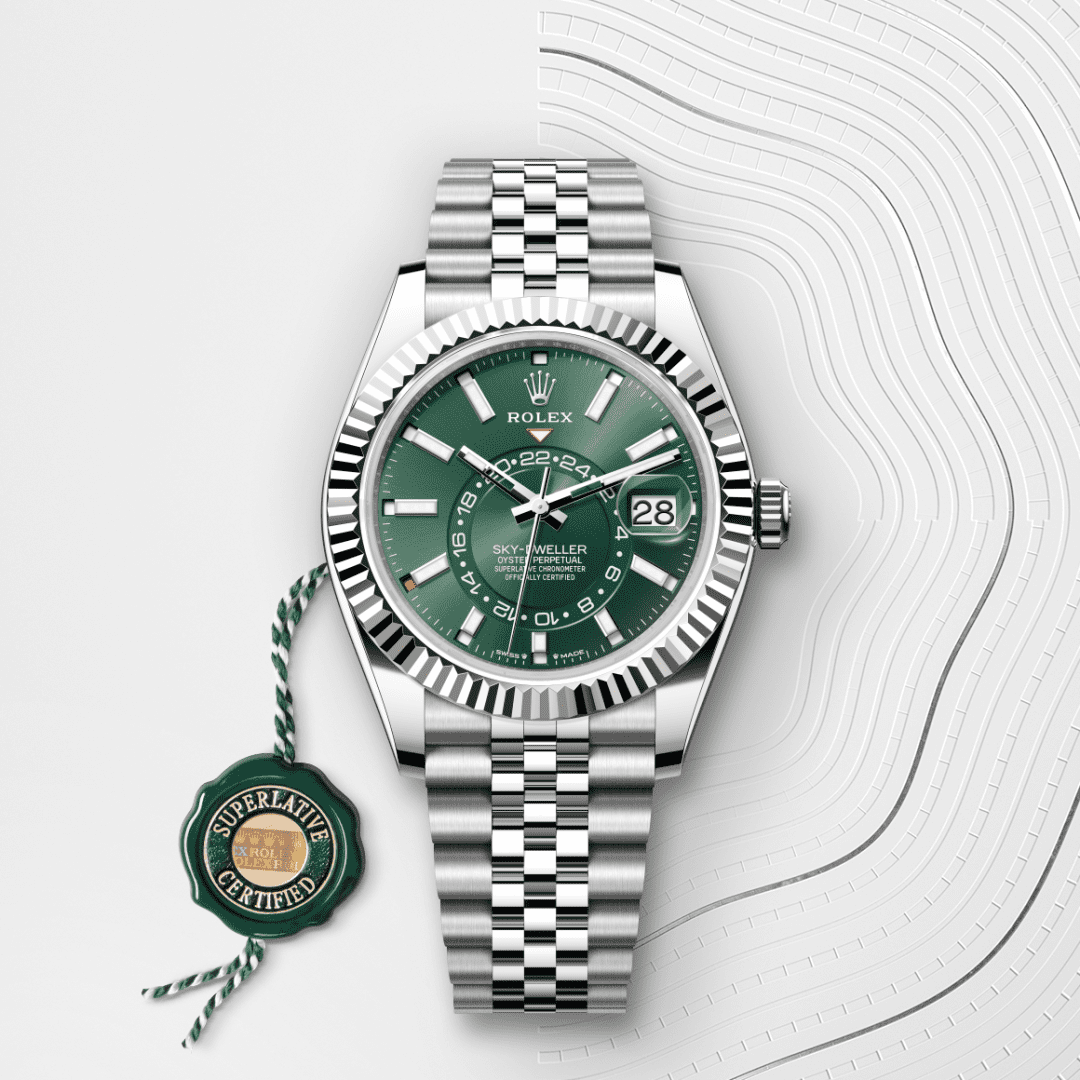 Rolex Sky-Dweller Oyster, 42 mm, Oystersteel çelik ve beyaz altın M336934-0002