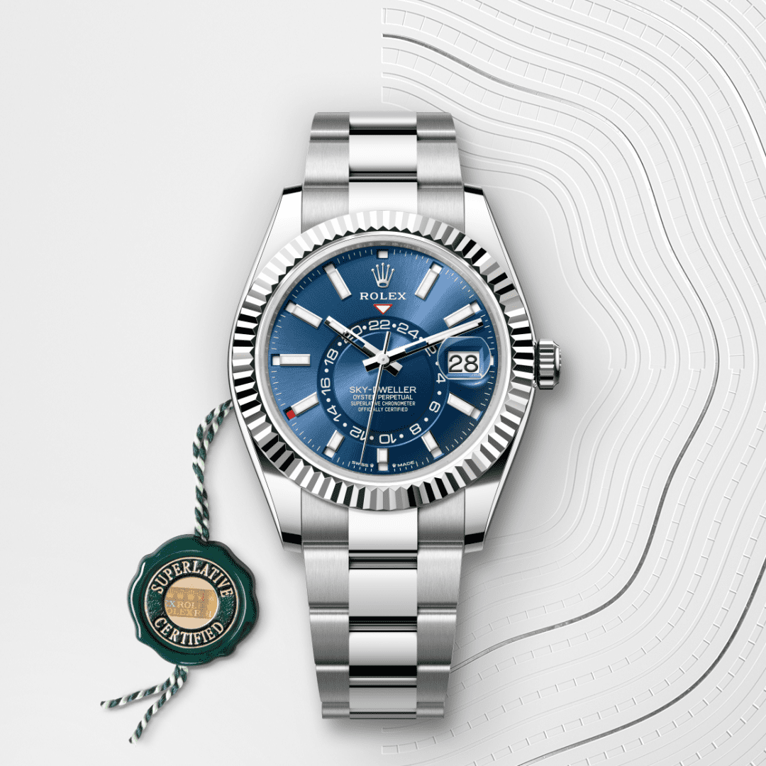 Rolex Sky-Dweller Oyster, 42 mm, Oystersteel çelik ve beyaz altın M336934-0005